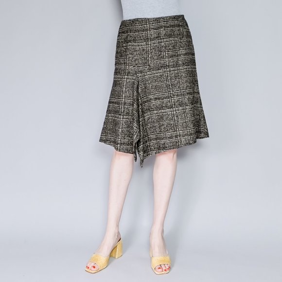 nicole farhi leather skirt